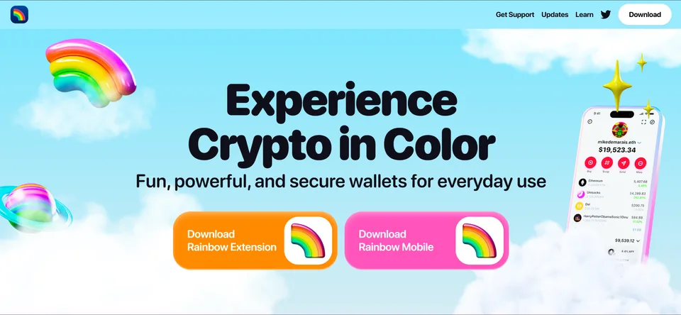 rainbow wallet